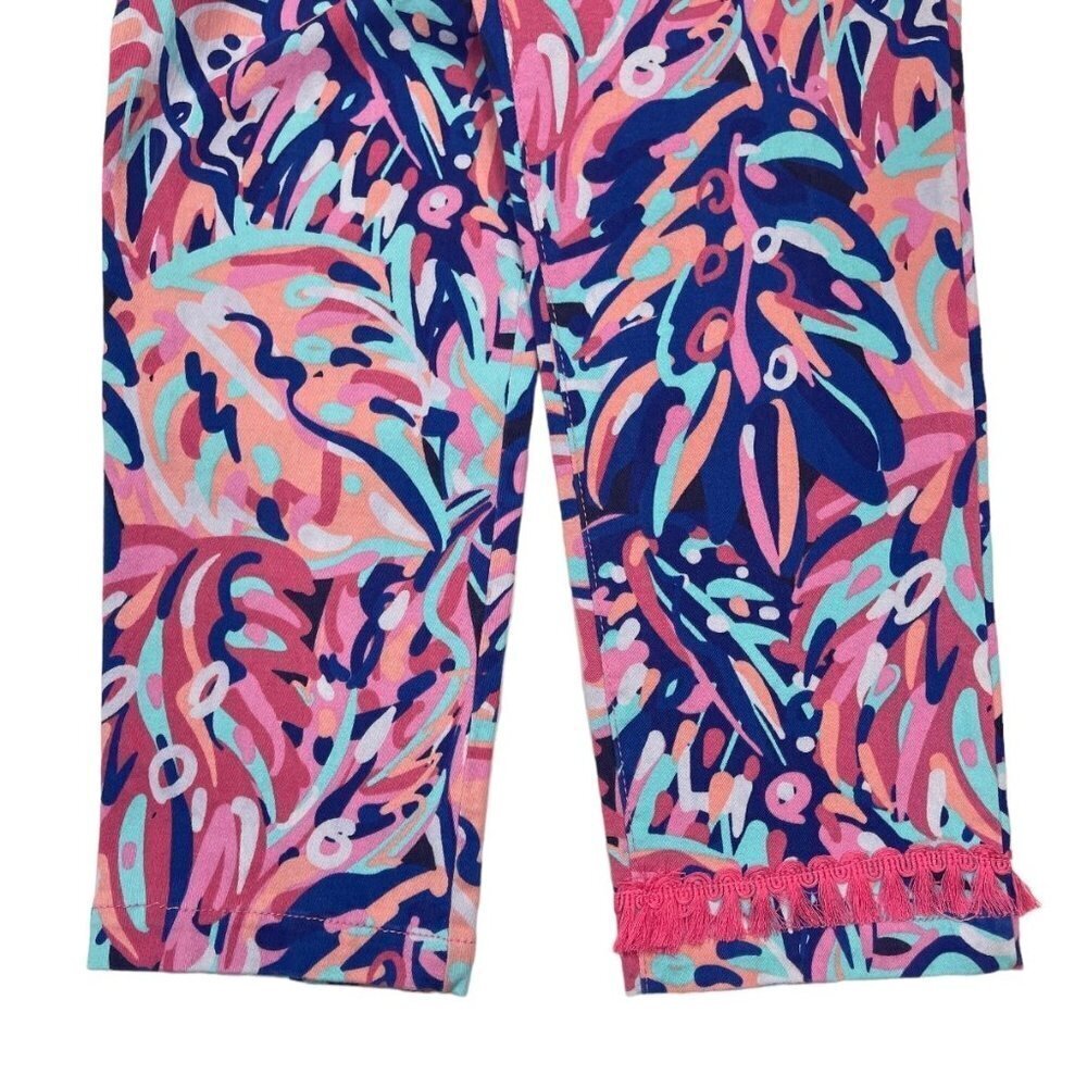 SIMPLY SOUTHERN‎ Flashy Hi-Rise Cropped Pants Medium "Rainforest" Multicolor NWT - Picture 7 of 16